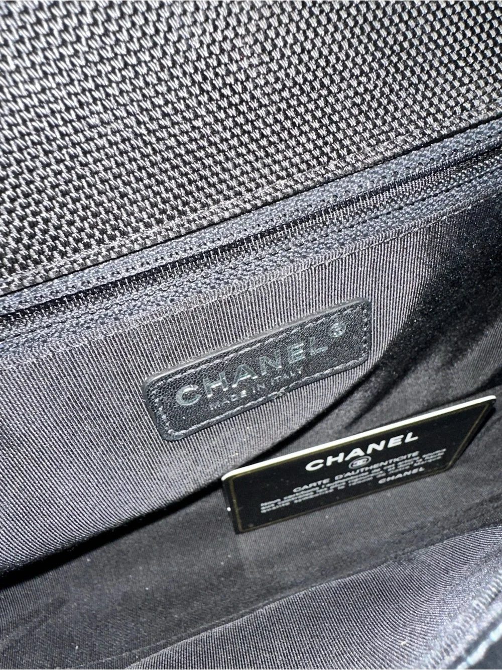 Chanel Fluo Medium Boy Bag - Black Nylon with Neon Yellow/Green Trim (SS16)